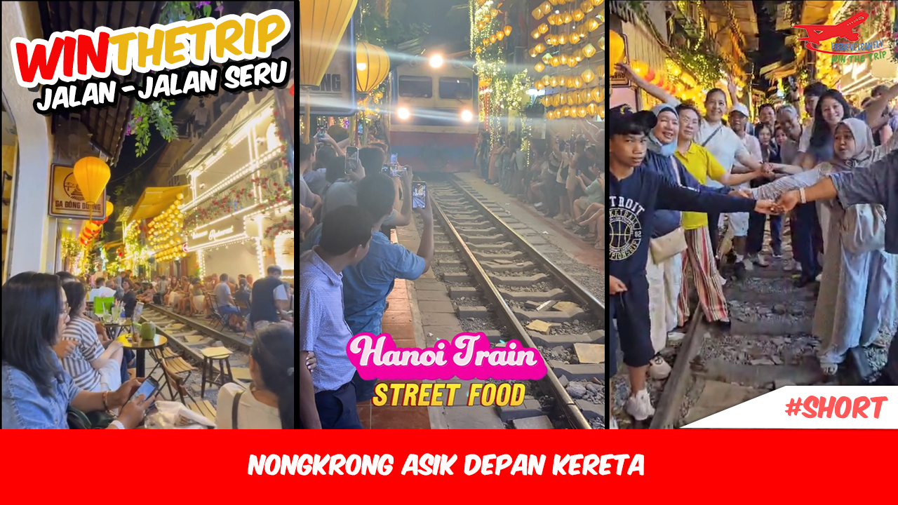 Nongkrong asik depan kereta