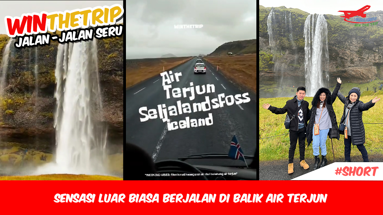 Sensasi luar biasa berjalan di balik air terjun